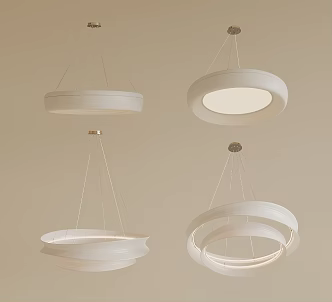Modern Cream Wind Chandelier Living Room Chandelier Dining Room Chandelier 3d model