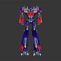Red Blue White Robot Figure With Shiny Mechanical Structure And Detailed Design 3d model