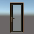 Modern Exterior Door With Black Frame Large Glass Panel And Handle Design