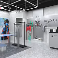 Spyder Clothing Store Interior With Mannequins Displayed Apparel And Digital Screen