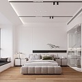 Modern Bedroom Home Decoration 3d model