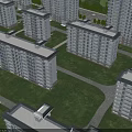 High Rise Residential Buildings Surrounded by Lush Green Trees in Organized Layout