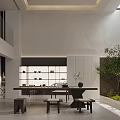 Modern Living Room Interior With White Spiral Staircase Beige Sofa Round Rug And Bookshelves