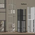 Polfform Modern Elevator Collection Featuring Glass Doors Metal Frames And Black White Grey Finishes
