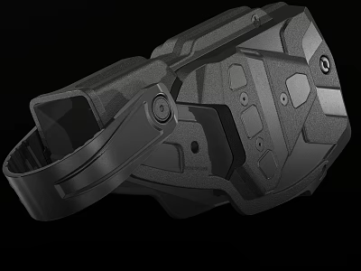 Durable Black Tactical Gear With Mechanical Components And Adjustable Fit 3d model