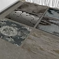 New Chinese Square Carpet Combo 3d model