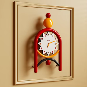 Modern clock wall clock dopamine 3d model