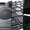Slim Computer Keyboard With Integrated Trackpad And Multimedia Control Knob Design