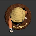 3D Model Golden Haired Cartoon Game Movie Character In Orange Outfit Giving Thumbs Up
