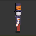 Lego Figure With Purple Orange Tall Hat Red Vest Bow Tie And Pants