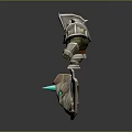 Armored Fantasy Warrior Character With Ornate Shield Blue Gem And Metal Armor Design