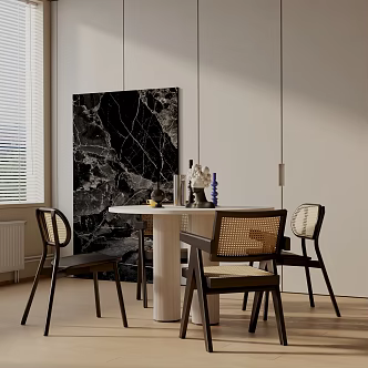 Modern dining table 3d model