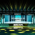 Commercial Event Stage Equipment With LED Screens Lighting And OPPO Brand Setup