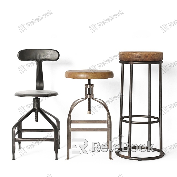 Industrial LOFT Bar Stool High Chair model