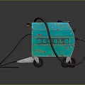 Blue Green Metal Master Portable Industrial Welding Machine With Cables And Wheels