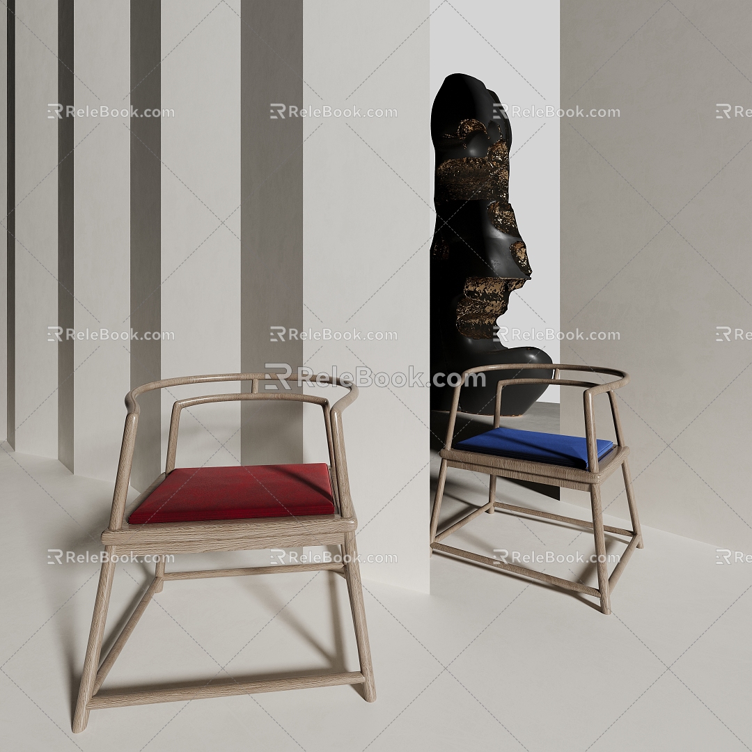 Chinese single chair 3d model