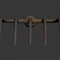 Durable Garden Pitchfork With Wooden Handle And Metal Tines