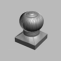 Industrial Equipment Dome Shaped Metal Component With Corrugated Surface And Square Base