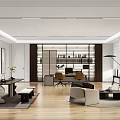 New Chinese-style Manager Office 3d model