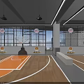 Leap Basketball Gym For Youth Physical Training With Glass Facade And Interior Facilities