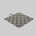 Square Checkerboard Pattern Carpet With Beige And Light Brown Soft Woven Texture For Living Room