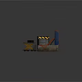 Industrial Electric Melting Furnace With Control Panel Heating Elements And Warning Stripes On Platform