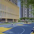 Modern Playground School Playground 3d model