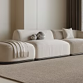 Modern Multiplayer Sofa Three-Seat Sofa 3d model