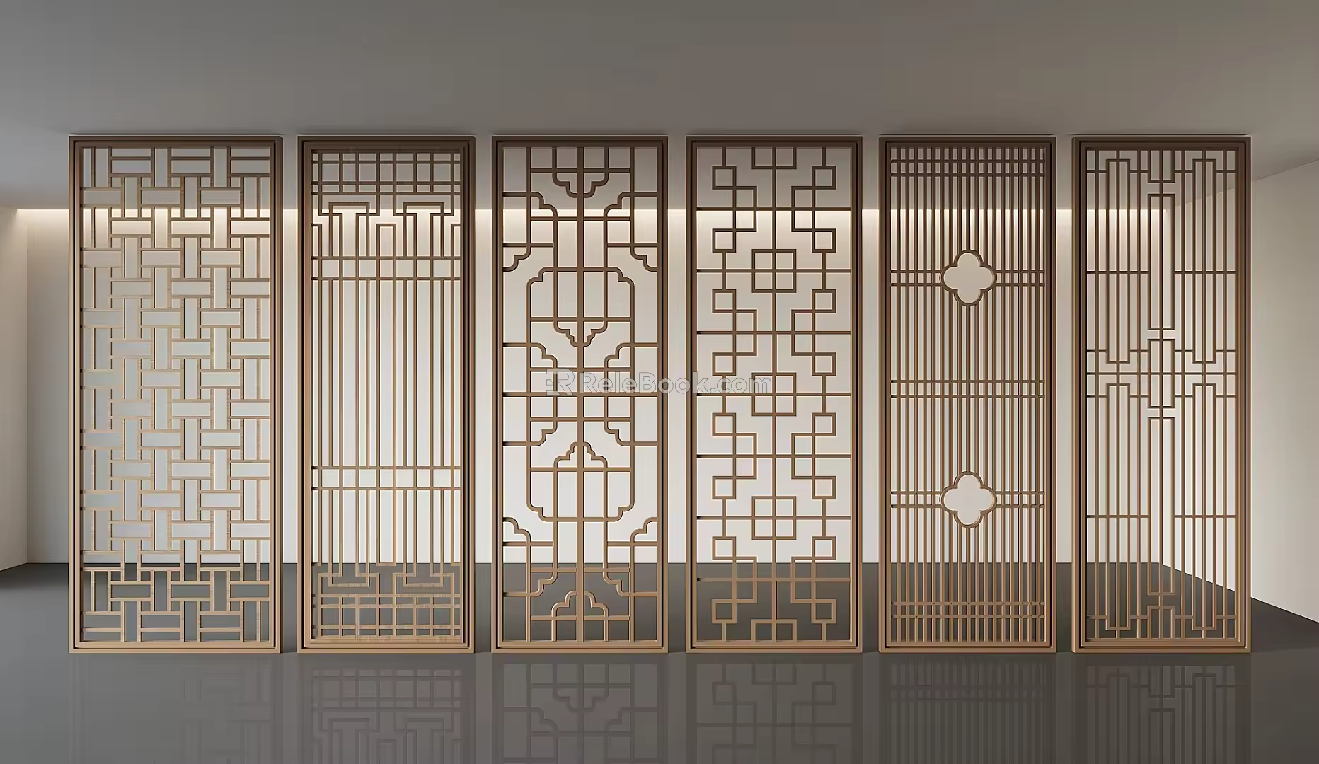 Screen partition 3d model