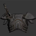 Ornate Metallic Medieval Helmet Featuring Spiked Decor And Intricate Textured Surface