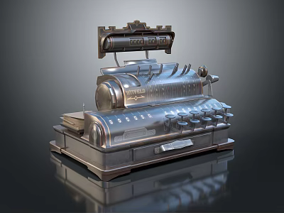 Industrial Metal Machine Model With Cylindrical Body Control Panel And Mechanical Components 3d model