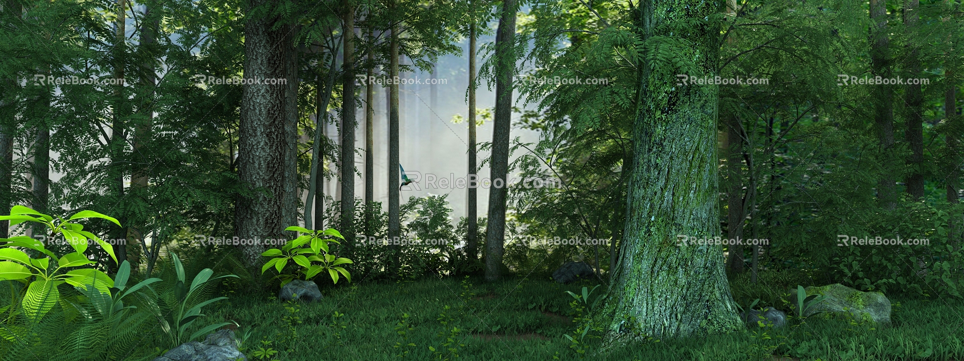 modern forest 3d model