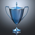 Modern Trophy Champions Trophy Silver Cup 3d model