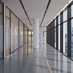 Modern aisle 3d model