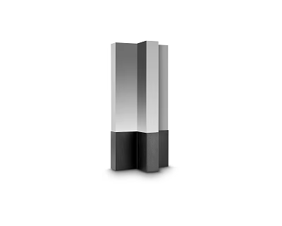 Modern Geometric Table Lamp With Black And White Multi Faceted Minimalist Design 3d model
