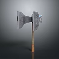 Rustic Metal Axe Design With Wooden Handle And Sharp Blade