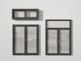 modern sliding window 3d model