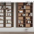 BoConcert bookcase bookshelf books book decorations stool 3d model