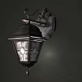 Classic Vintage Wall Lamp With Metal Frame And Glass Shade Design