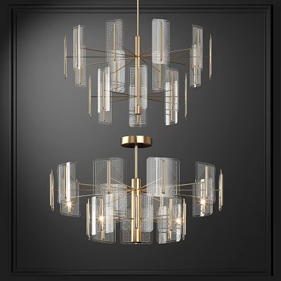 Light Luxury Chandelier Glass Chandelier 3d model Light Luxury Chandelier Glass Chandelier 3d model