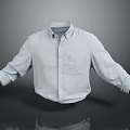 Light Blue Casual Collared Shirt With Button Front Chest Pocket And Rolled Sleeves