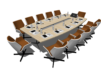 Modern Conference Table and Chair Conference Table model