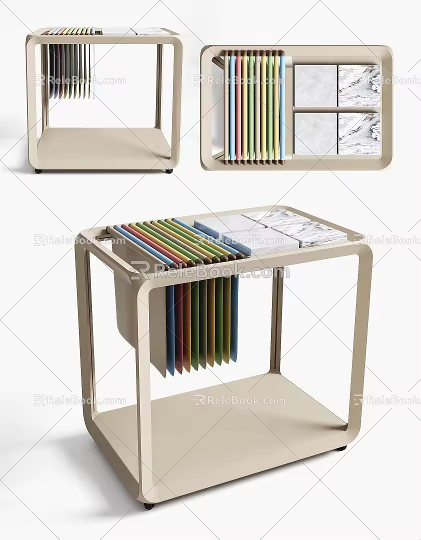 modern display rack sample rack display rack 3d model