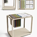 modern display rack sample rack display rack 3d model