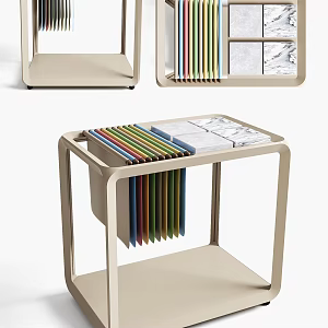 modern display rack sample rack display rack 3d model