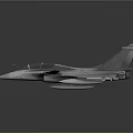 Highly Detailed Fighter Jet 3D Model With Gray Exterior And Missiles On Dark Background