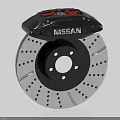 NEAN High Performance Brake Disc With Black Caliper Perforated And Slotted Design