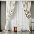 Modern Curtain Pattern Curtain 3d model