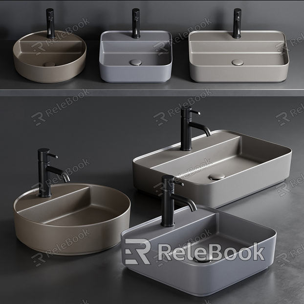 Modern wash basin wash station model