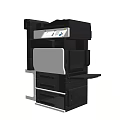 Black Multifunctional Office Appliance with Control Panel and Drawers for Office Use